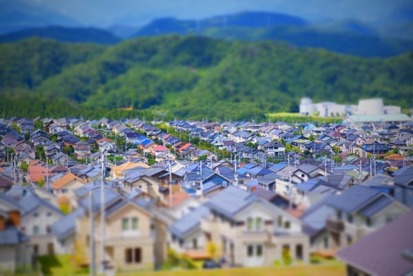 solar panels on roofs