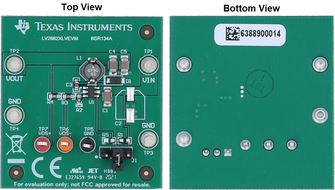 Mechanical Drawing - Texas Instruments LV2862XLVEVM Converter Evaluation Module (EVM)